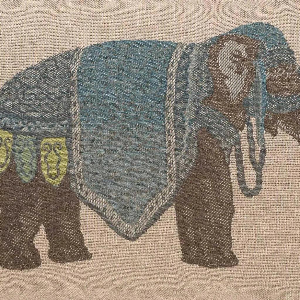 D.V. Kap Olifant Lumbar Azure Brown Throw Pillow Insert
