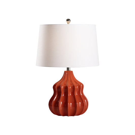 Oliver Fluted Red Ceramic Table Lamp