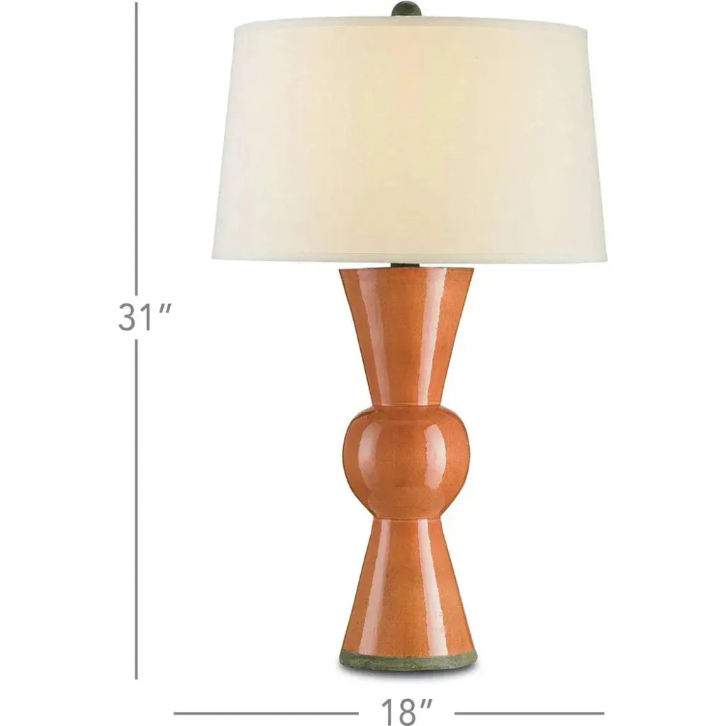 Orange Upbeat Orange Table Lamp - LOOMLAN - Currey & Co - Table Lamps