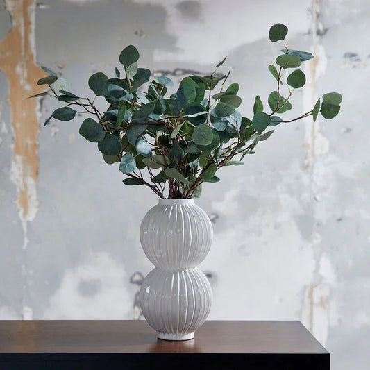 Organic Disc Ceramic Vase - LOOMLAN - Chelsea House - Vases & Jars