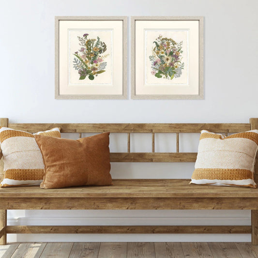 Organica Bouquet Green Canvas Art 2PC