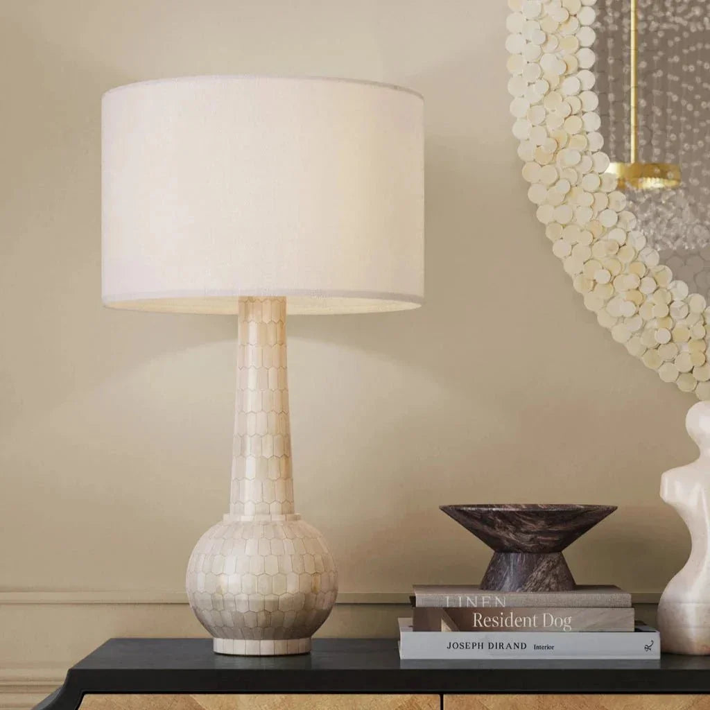 Osa Elegant Ivory Design Table Lamp - LOOMLAN - Currey & Co - Table Lamps
