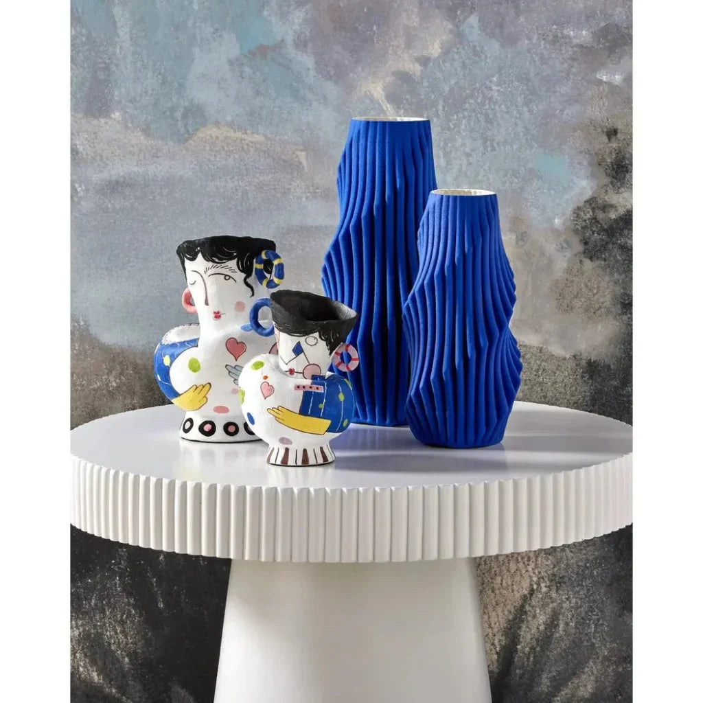 Osamu Porcelain White Objects 2PC Statue - LOOMLAN - Currey & Co - Statues & Sculptures