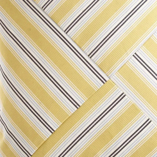 Ottoman Stripe Yellow Throw Pillow Insert - LOOMLAN - D.V. Kap - Throw Pillows