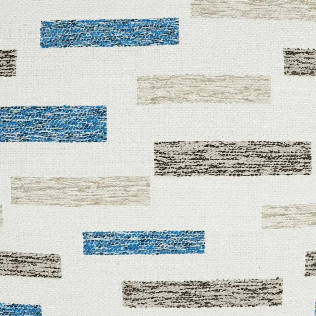 Outdoor Blockweave Lumbar Pillow - Blue-Outdoor Pillows-D.V. Kap-LOOMLAN