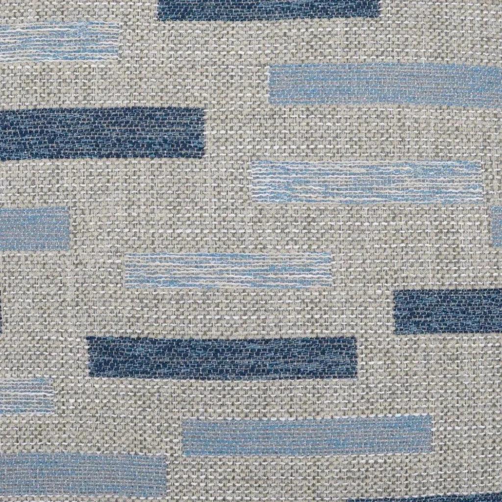 Outdoor Blockweave Lumbar Pillow - Indigo-Outdoor Pillows-D.V. Kap-LOOMLAN