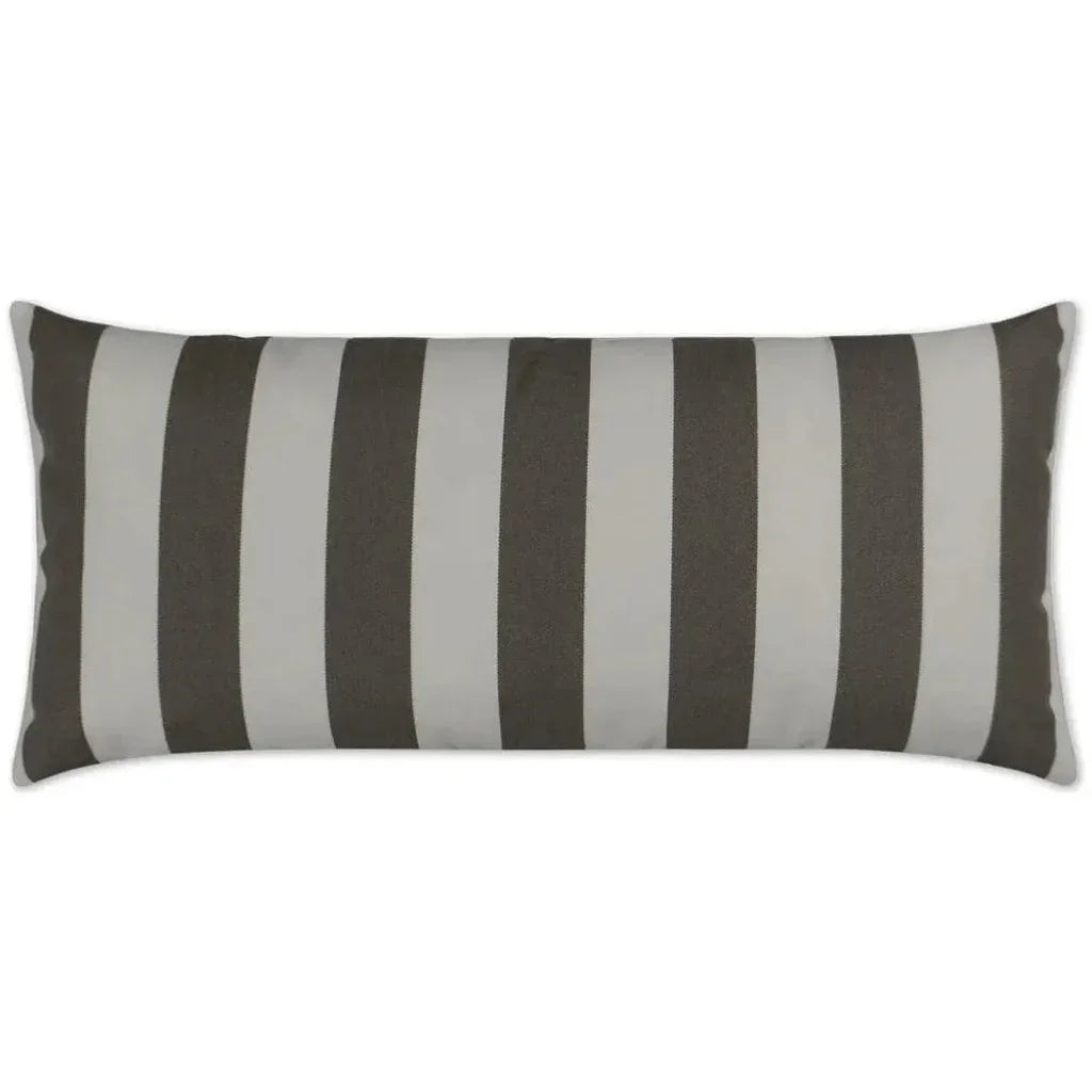 Outdoor CafΓ© Stripe Lumbar Pillow - Driftwood-Outdoor Pillows-D.V. Kap-LOOMLAN