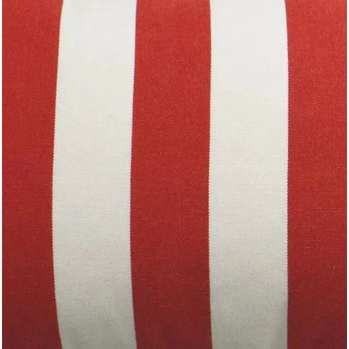 Outdoor CafΓ© Stripe Lumbar Pillow - Red-Outdoor Pillows-D.V. Kap-LOOMLAN