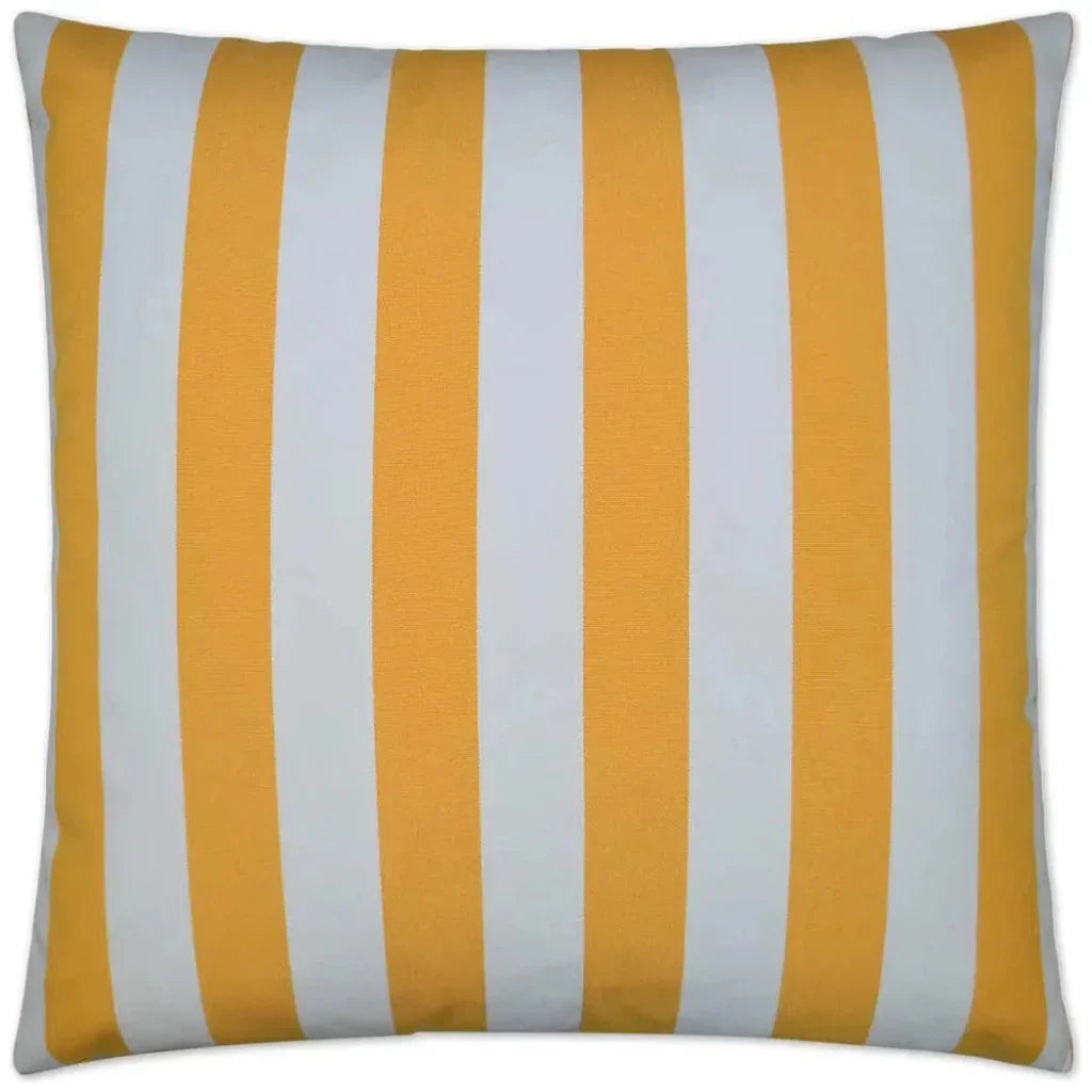 Outdoor CafΓ© Stripe Pillow - Yellow-Outdoor Pillows-D.V. Kap-LOOMLAN
