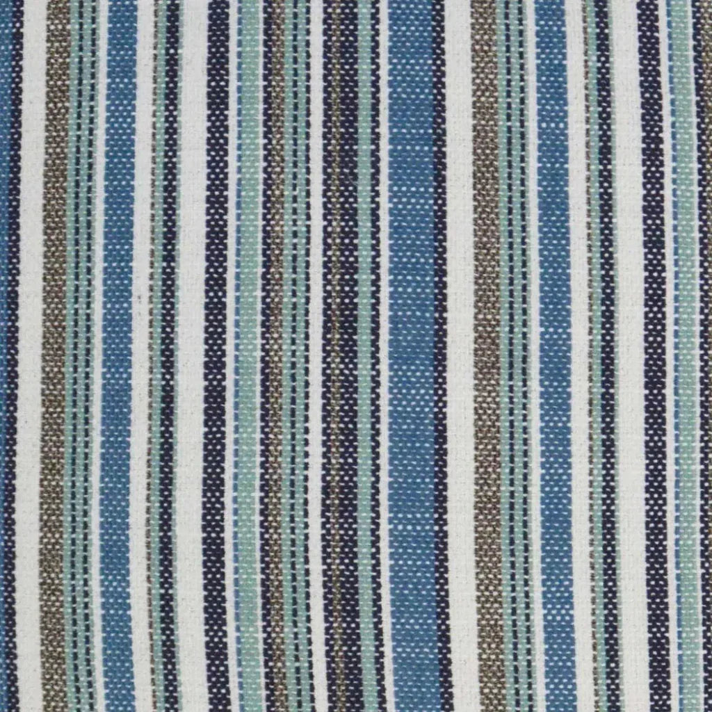 Outdoor Fancy Stripe Lumbar Pillow - Navy-Outdoor Pillows-D.V. Kap-LOOMLAN