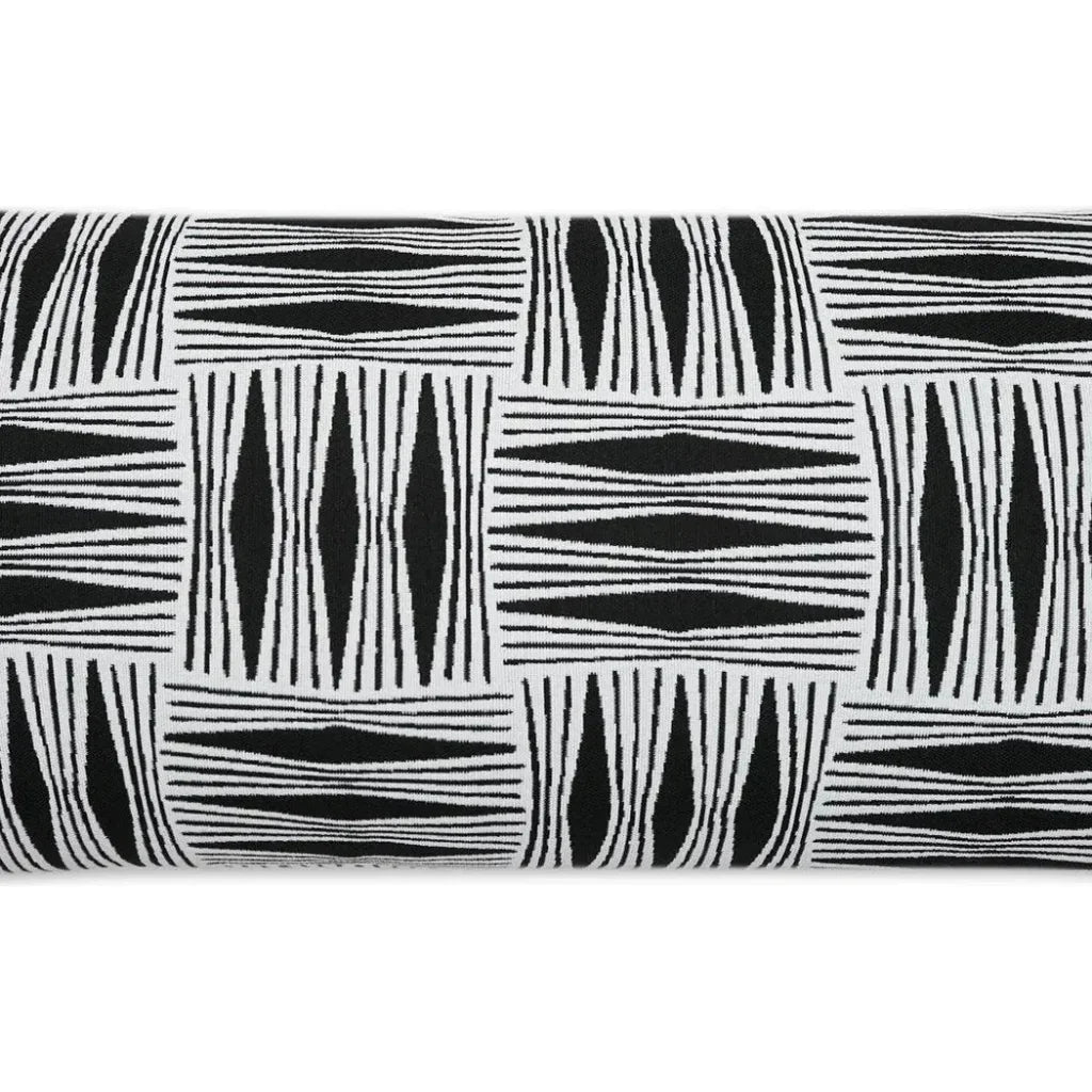 Outdoor Kizomba Lumbar Pillow - Ebony-Outdoor Pillows-D.V. Kap-LOOMLAN