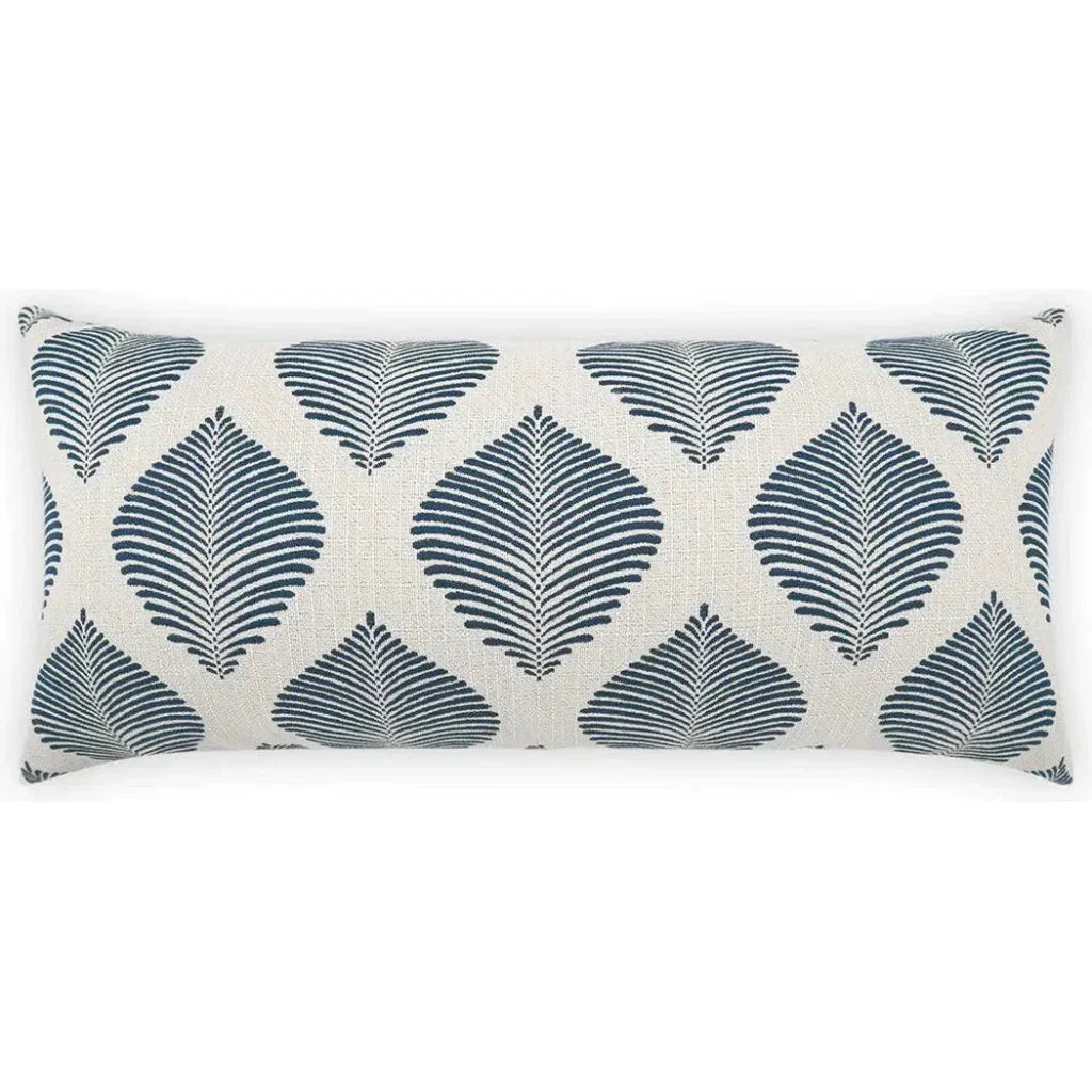 Outdoor Palmero Lumbar Pillow - Blue-Outdoor Pillows-D.V. Kap-LOOMLAN