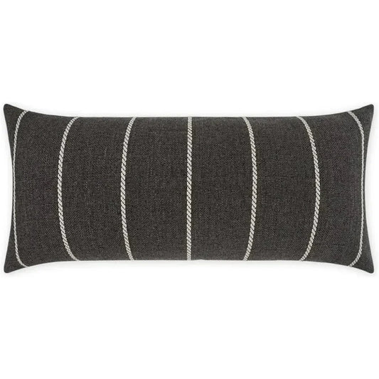 Outdoor Pencil Lumbar Pillow - Carbon-Outdoor Pillows-D.V. Kap-LOOMLAN