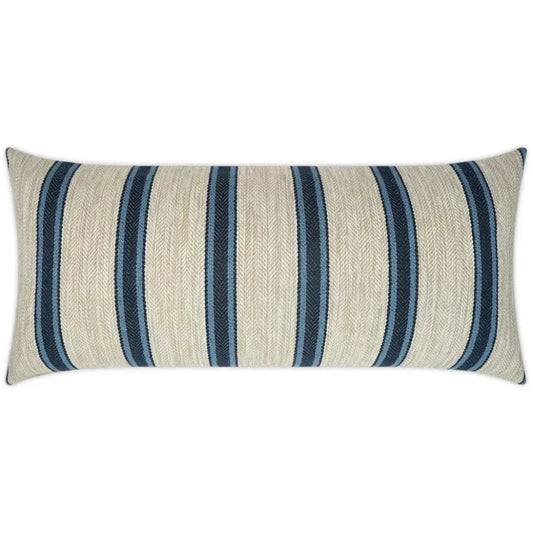 Outdoor Peyton Lumbar Pillow - Navy-Outdoor Pillows-D.V. Kap-LOOMLAN
