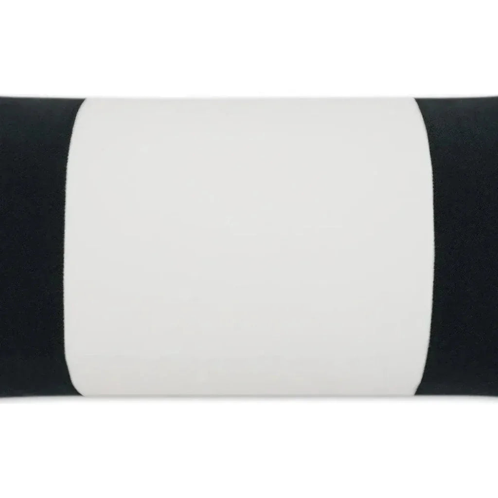 Outdoor Sundance Band Lumbar Pillow - Charcoal-Outdoor Pillows-D.V. Kap-LOOMLAN