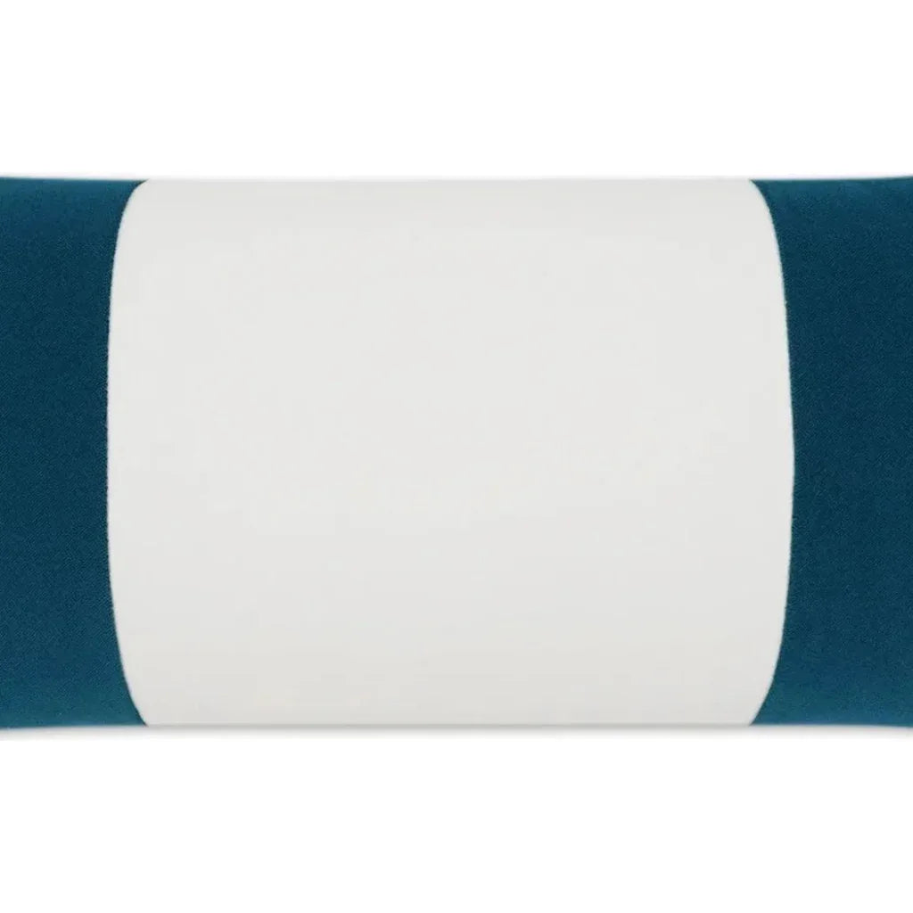 Outdoor Sundance Band Lumbar Pillow - Peacock-Outdoor Pillows-D.V. Kap-LOOMLAN