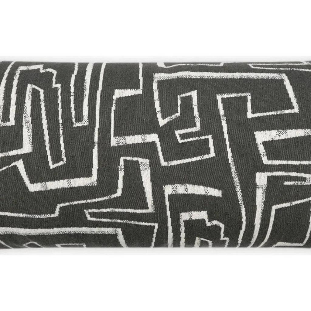 Outdoor Theon Lumbar Pillow - Onyx-Outdoor Pillows-D.V. Kap-LOOMLAN