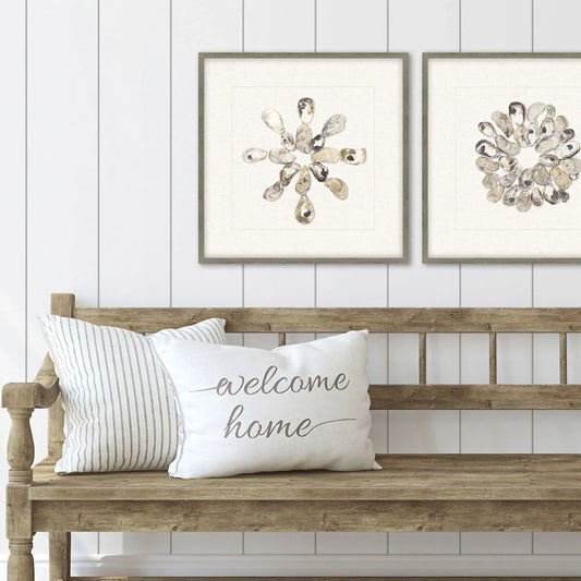 Oyster Shell Beige Canvas Art