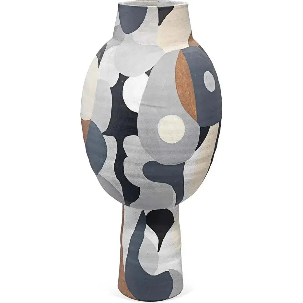 Pablo Multicolor Grey Tone Ceramic Vase