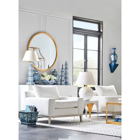 Pagoda Blue White Hand - Crafted Table Lamp - LOOMLAN - Chelsea House - Table Lamps