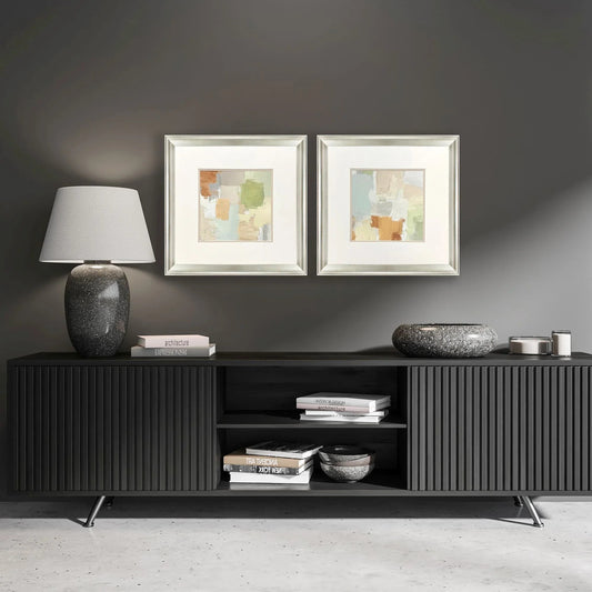 Painted Sketch Green Canvas Art 2PC