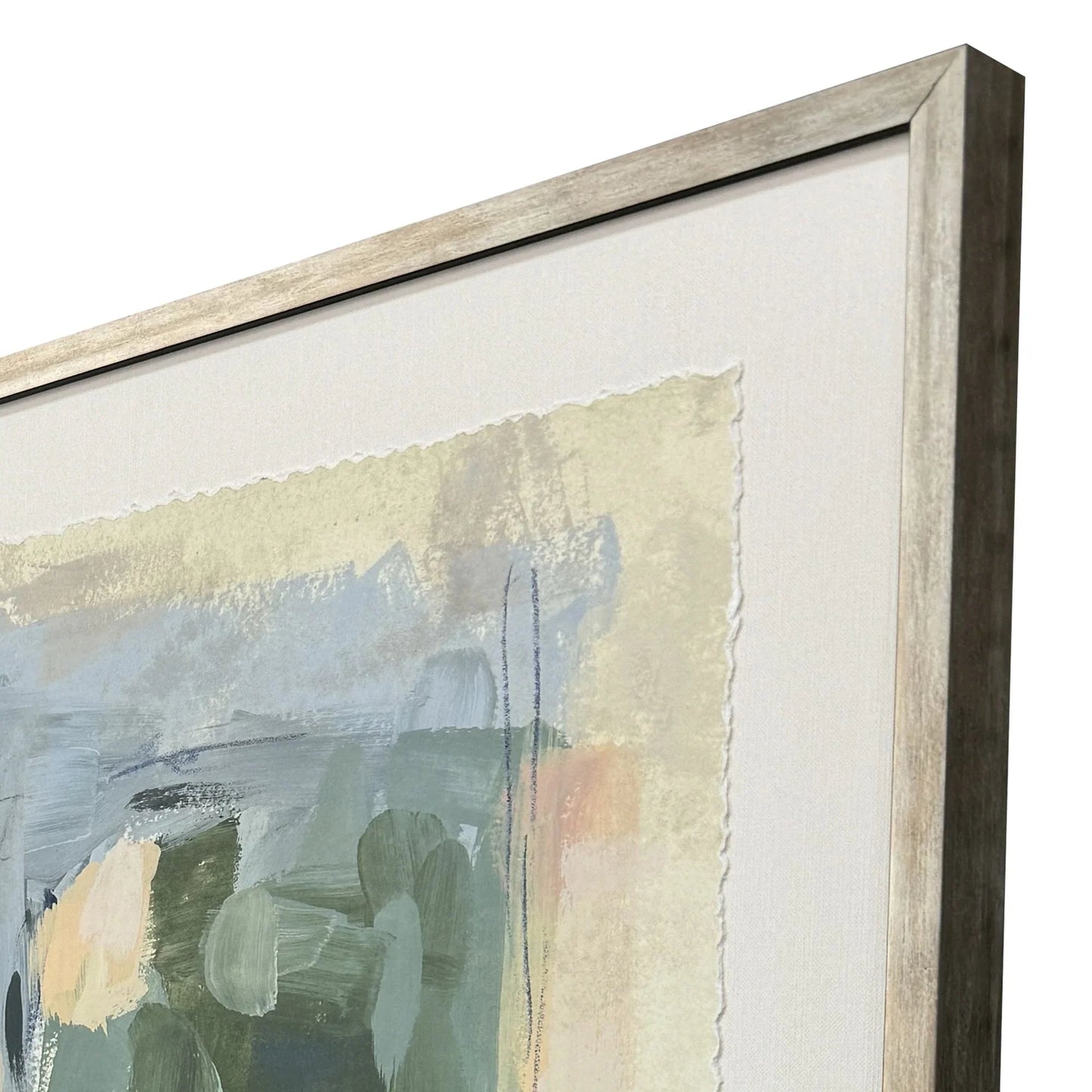 Palette Map Wood Frame Blue Canvas Art 2PC