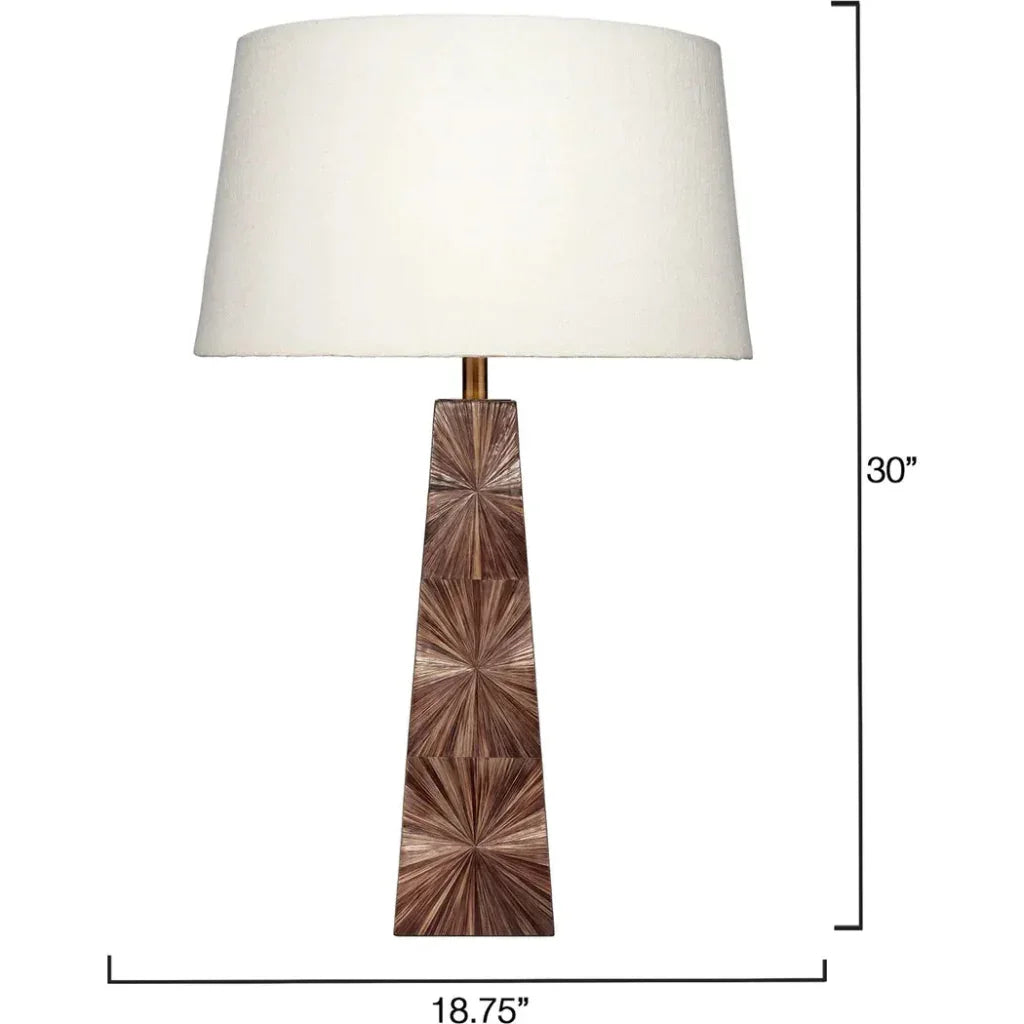 Jamie Young Palm Marquetry Table Lamp by Jamie Young