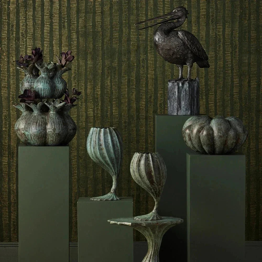 Pelican Elegant Bronze Finish Sculpture - LOOMLAN - Currey & Co - Statues & Sculptures