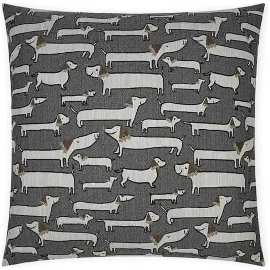 Pencil Pups Animal Grey Large Throw Pillow Insert - LOOMLAN - D.V. Kap - Throw Pillows