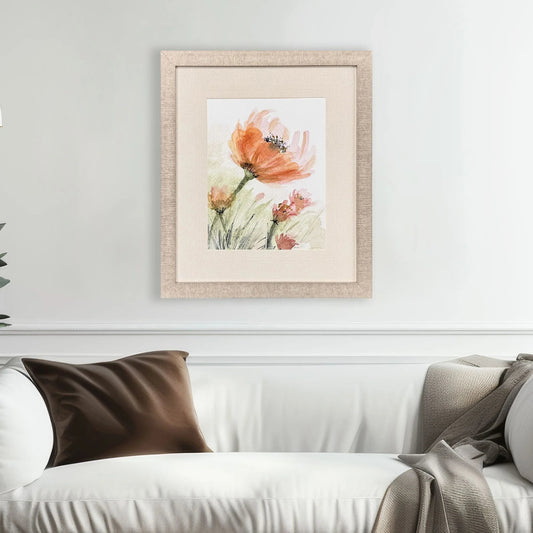 Perfect Poppies Orange Framed Wall Art -- view 2