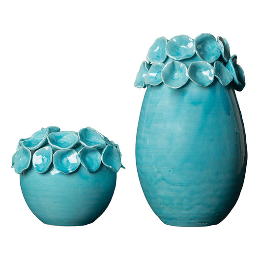 Petals Design Ceramic Cachepot