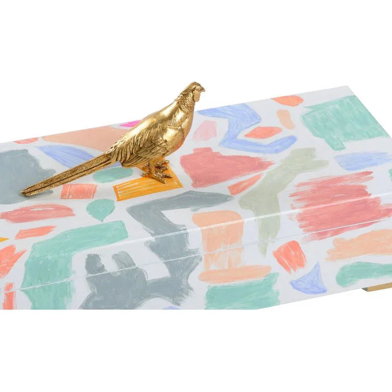 Pheasant Vibrant Hand Painted Colored Box - LOOMLAN - Chelsea House - Boxes & Bowls