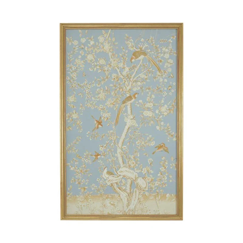 Phila Panel Blue Hand Painted Artwork-Framed Wall Art-Chelsea House-LOOMLAN