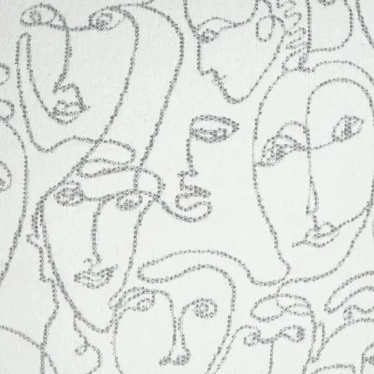 Picasso Novelty Grey White Large Throw Pillow Insert - LOOMLAN - D.V. Kap - Throw Pillows