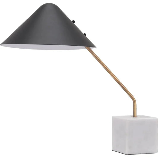 Pike Table Lamp Black & White - LOOMLAN - Zuo Modern - Table Lamps