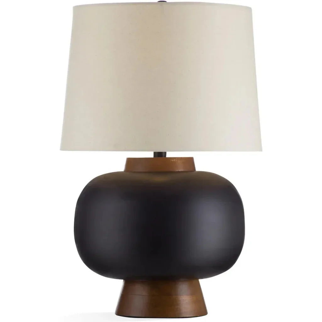 Ping Wood and Metal Black Table Lamp - LOOMLAN - Bassett Mirror - Table Lamps