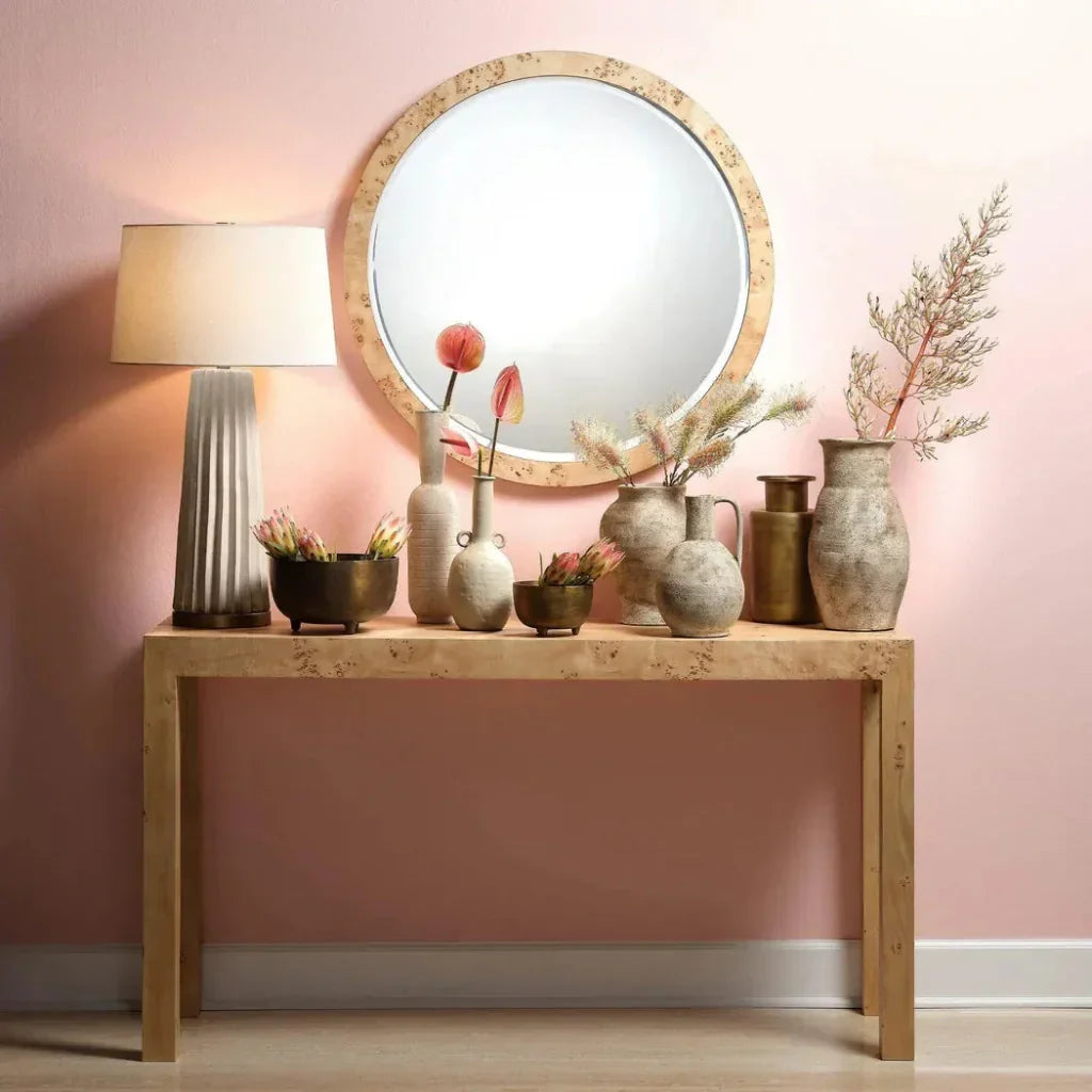 Pleated Ceramic Unique Table Lamp - LOOMLAN - Jamie Young - Table Lamps