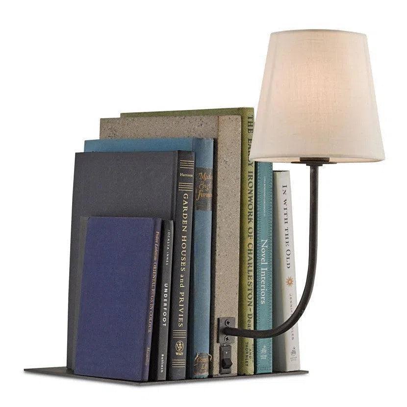 Polished Concrete Aged Steel Oldknow Table Lamp - LOOMLAN - Currey & Co - Table Lamps