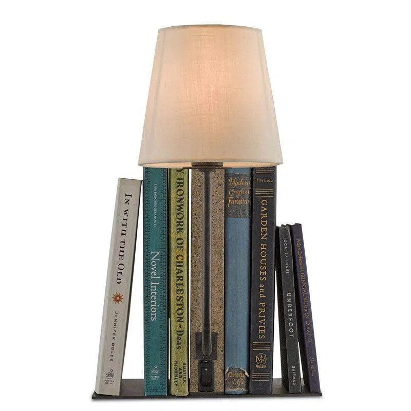 Polished Concrete Aged Steel Oldknow Table Lamp - LOOMLAN - Currey & Co - Table Lamps