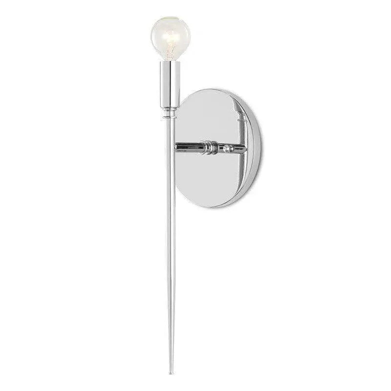Polished Nickel Bel Canto Nickel Wall Socnce - LOOMLAN - Currey & Co - Wall Sconces