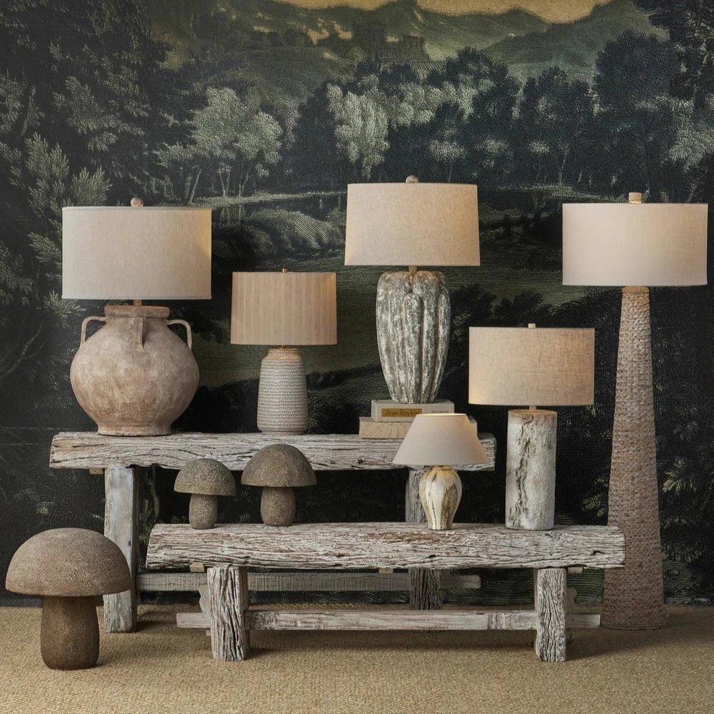 Pompeii Rustic Terracotta Design Table Lamp - LOOMLAN - Currey & Co - Table Lamps