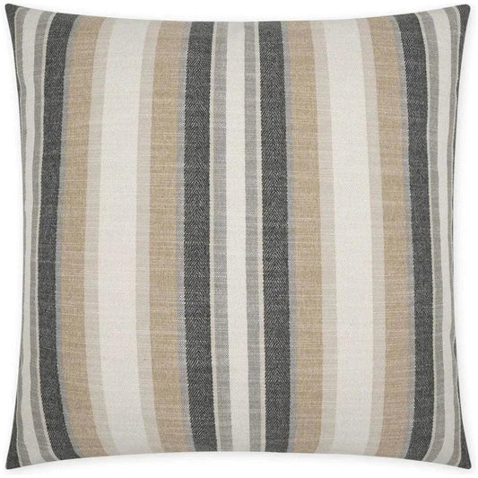 Ponce Western Chic Stripes Tan Large Throw Pillow - LOOMLAN - D.V. Kap - Throw Pillows