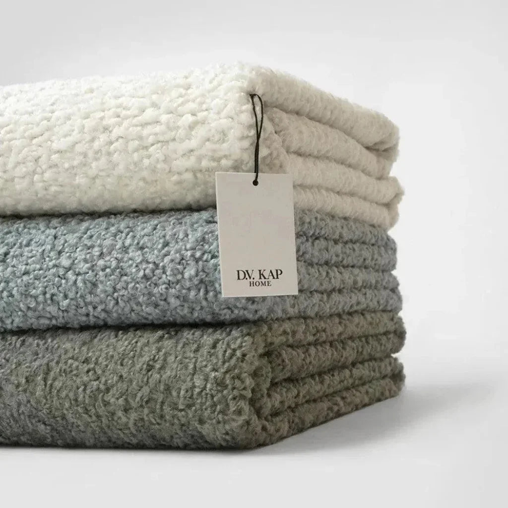 Poodle Throw - White - LOOMLAN - D.V. Kap - Throw Blankets
