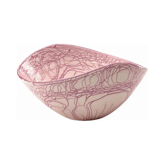 Porcelain Made Pink Centerpiece Bowl - LOOMLAN - Chelsea House - Boxes & Bowls