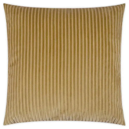 Postrio Dijon Solid Stripes Yellow Large Throw Pillow - LOOMLAN - D.V. Kap - Throw Pillows