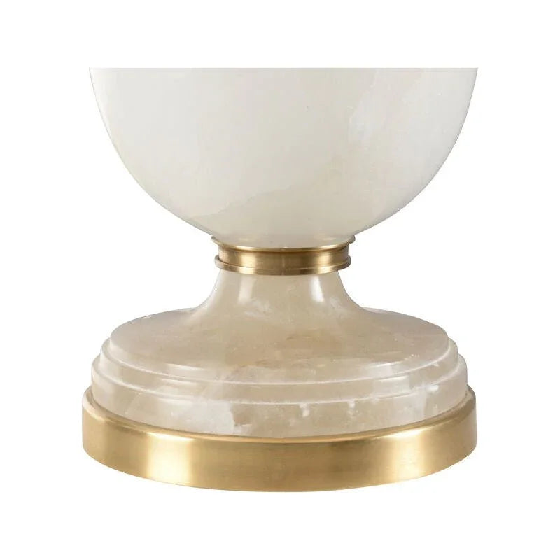 Chelsea House Premium Alabaster Milky Marble Finish Urn Table Lamp