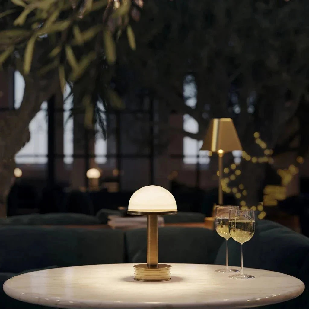 Promenade Brass Cordless Table Lamp - LOOMLAN - Currey & Co - Table Lamps