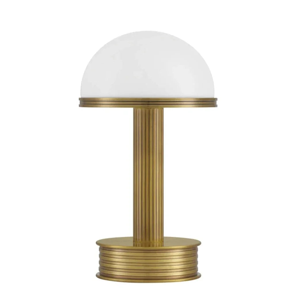 Promenade Brass Cordless Table Lamp - LOOMLAN - Currey & Co - Table Lamps
