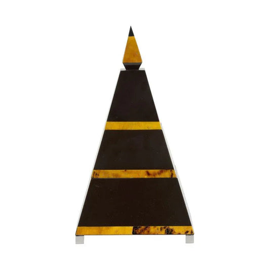 Pyramid Shaped Resin Black Box - LOOMLAN - Chelsea House - Boxes & Bowls