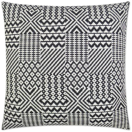 Quilt Black Black Throw Pillow With Insert - LOOMLAN - D.V. Kap - Throw Pillows